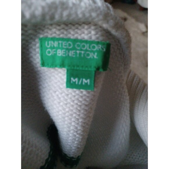 United Colors of Benetton Striped Zip Neck Sweater Women M - Picture 6 of 6
